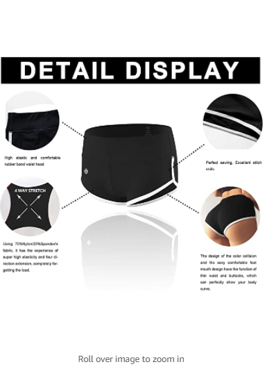 BUBBLELIME Sexy Booty Yoga Shorts Running Shorts Women Workout Booty Shorts XS