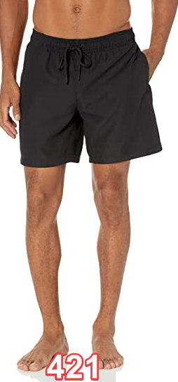 Amazon Essentials Men's 7" Quick-Dry Swim Trunk Black XS