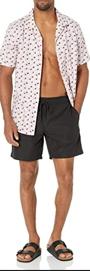 Amazon Essentials Men's 7" Quick-Dry Swim Trunk Black XS