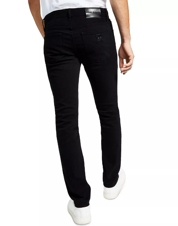 A|X ARMANI EXCHANGE Men's 5 Pocket Skinny Denim Jeans Black 31wx32l