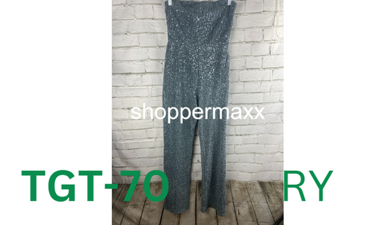 Women's Tube Sequin Mesh Jumpsuit- Wild Fable, Slate Blue, Small