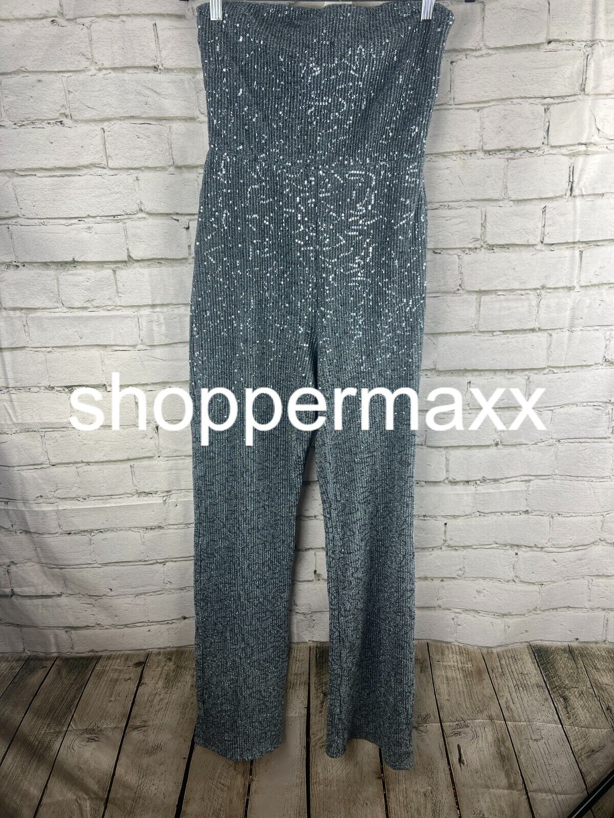 Women's Tube Sequin Mesh Jumpsuit- Wild Fable, Slate Blue, Small