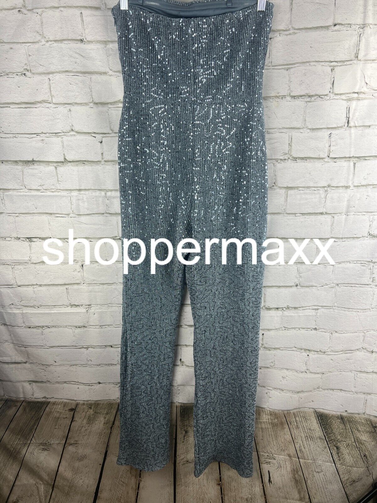 Women's Tube Sequin Mesh Jumpsuit- Wild Fable, Slate Blue, Small
