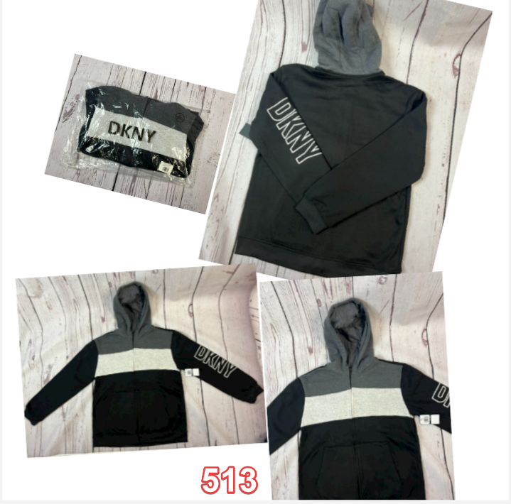 DKNY Girls Classic Comfy Sweatshirt, DARK Grey Heather XL (18-20)