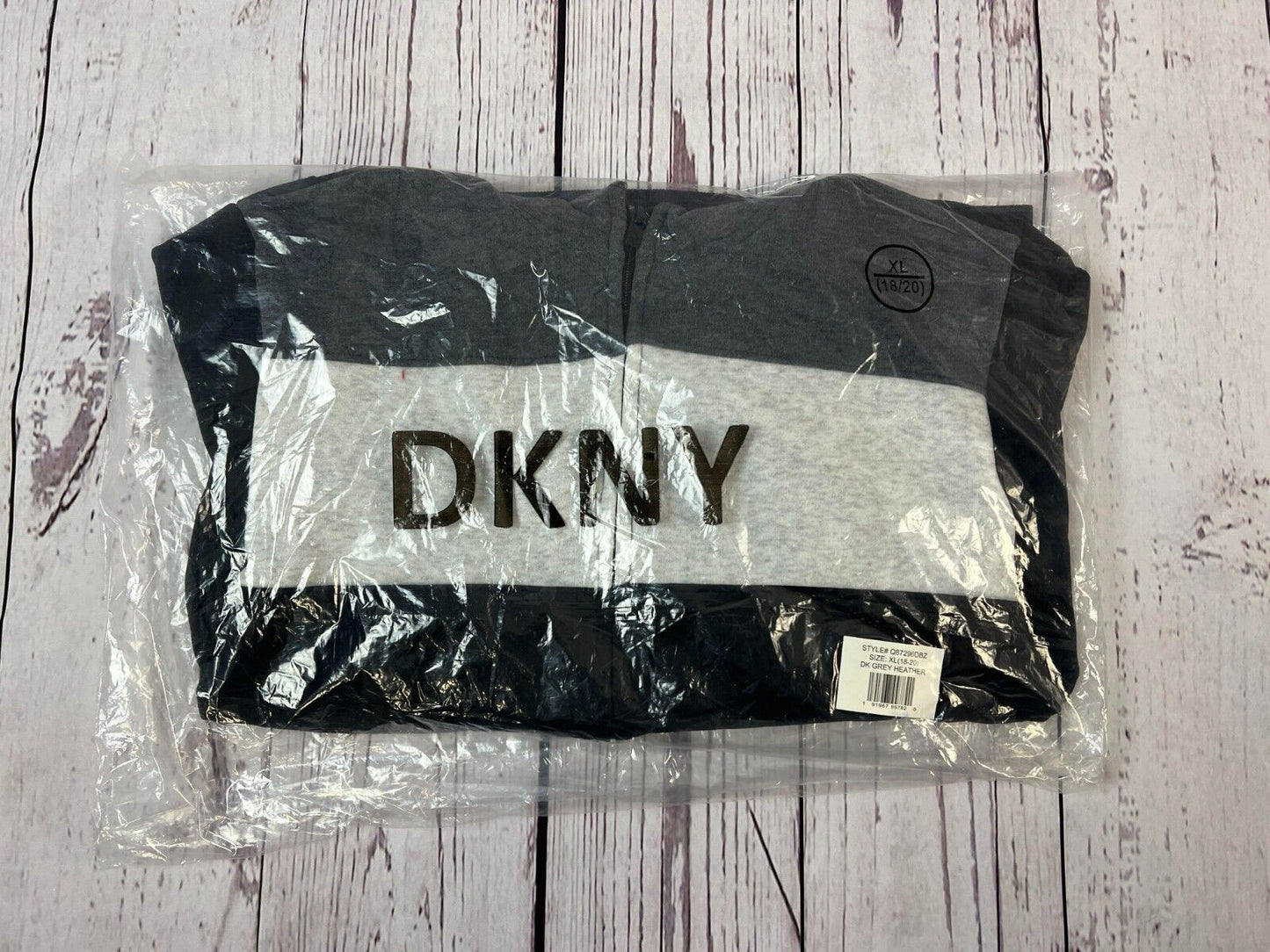 DKNY Girls Classic Comfy Sweatshirt, DARK Grey Heather XL (18-20)