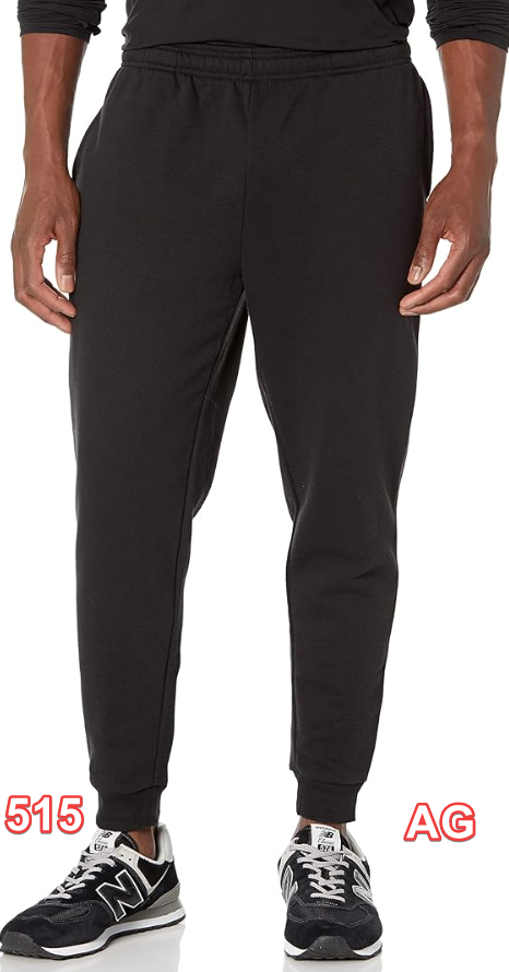 Essentials Men's Fleece Jogger Pant, Black, Large RELAXED FIT Men's Jogger Pant