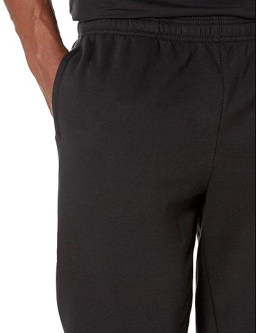 Essentials Men's Fleece Jogger Pant, Black, Large RELAXED FIT Men's Jogger Pant