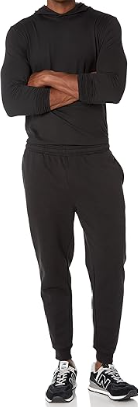 Essentials Men's Fleece Jogger Pant, Black, Large RELAXED FIT Men's Jogger Pant