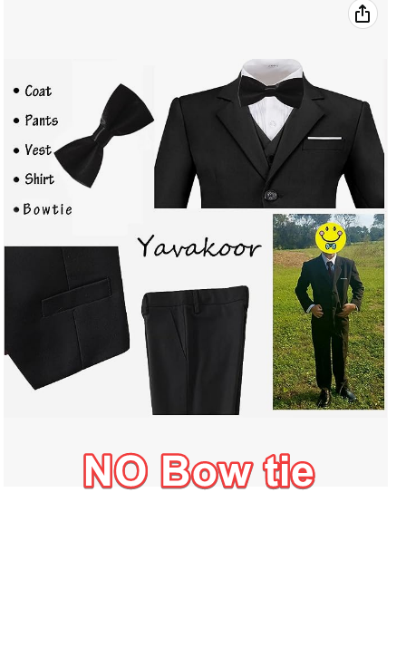 Boy Suits 4 Piece Slim Fit Suit for Kids Toddler Formal Set Wedding Outfit Sz2