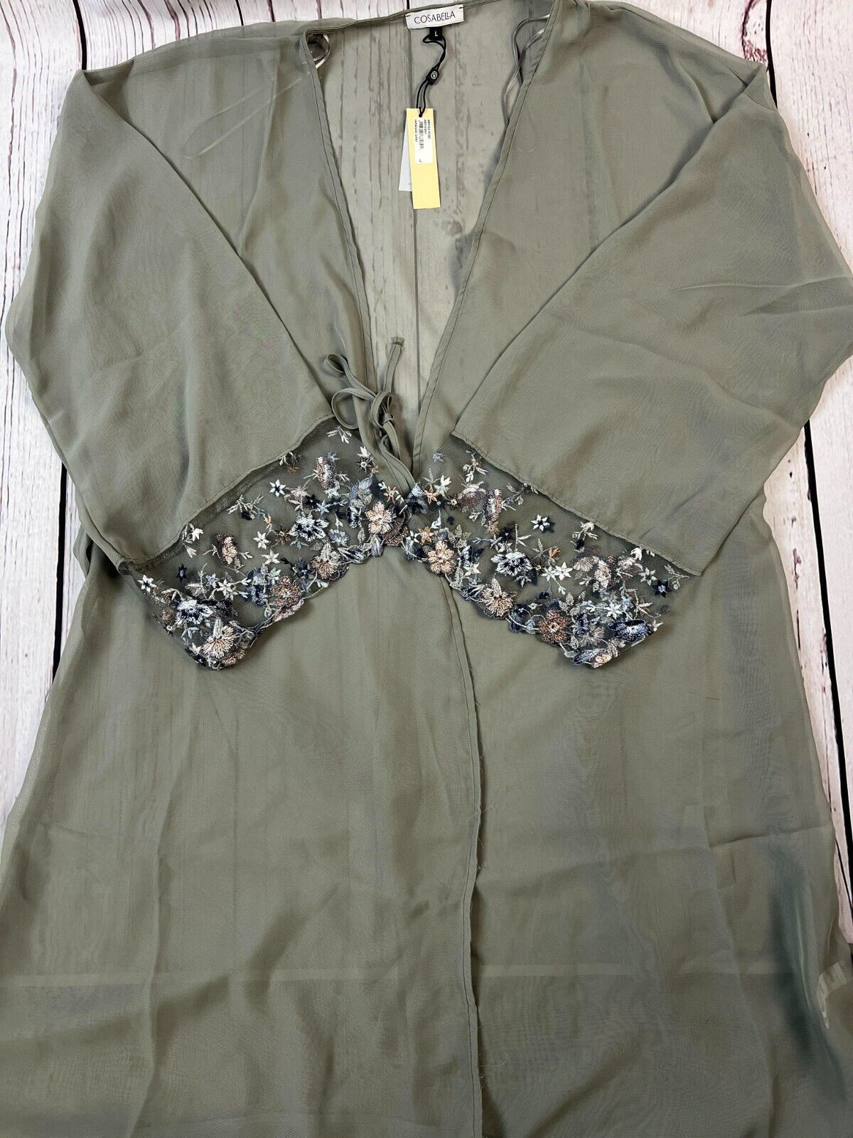Cosabella Womens Abri Robe, Varanasi Gray, Large US