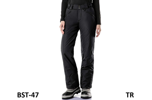 TSLA Women's Winter Snow Pants Waterproof Insulated Ski Pants Snow Basic Black M
