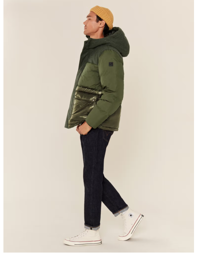Woolrich Men's Intarsia Mountain Puffer Jacket Down Parka Green Size XL $758