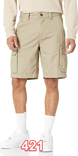 Amazon Essentials Men's Classic-Fit Cargo Short Khaki 40 /10" inseam