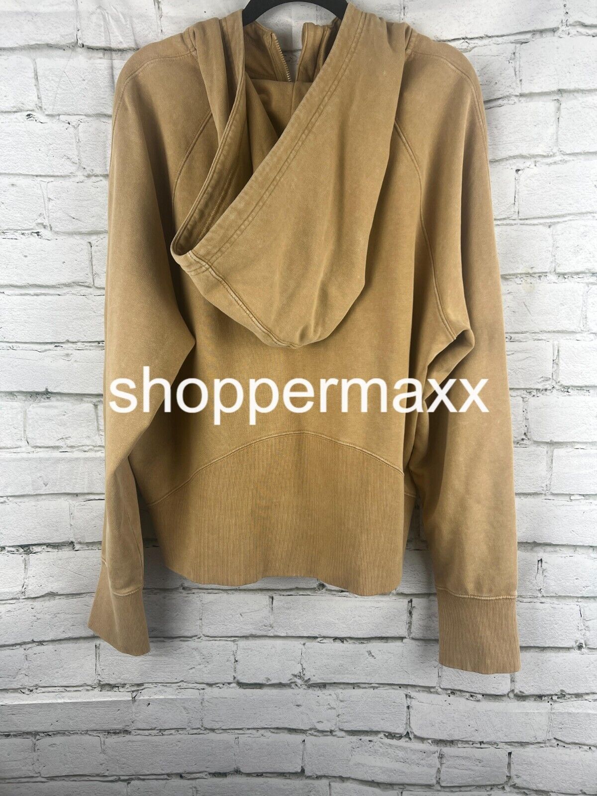 Women's 1/2 Zip Fleece Pullover Sweat - JoyLab, Beige, Size Large