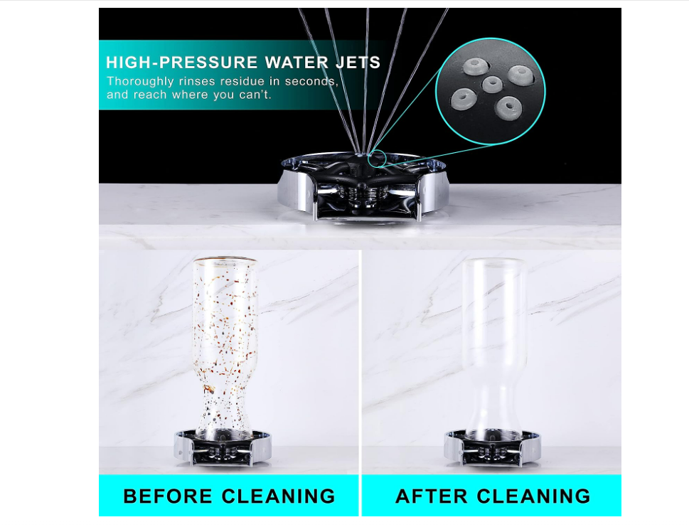 Ultimate Unicorn Automatic Glass Rinser Washer Cleaner Bar Sink Glass Cup Rinser