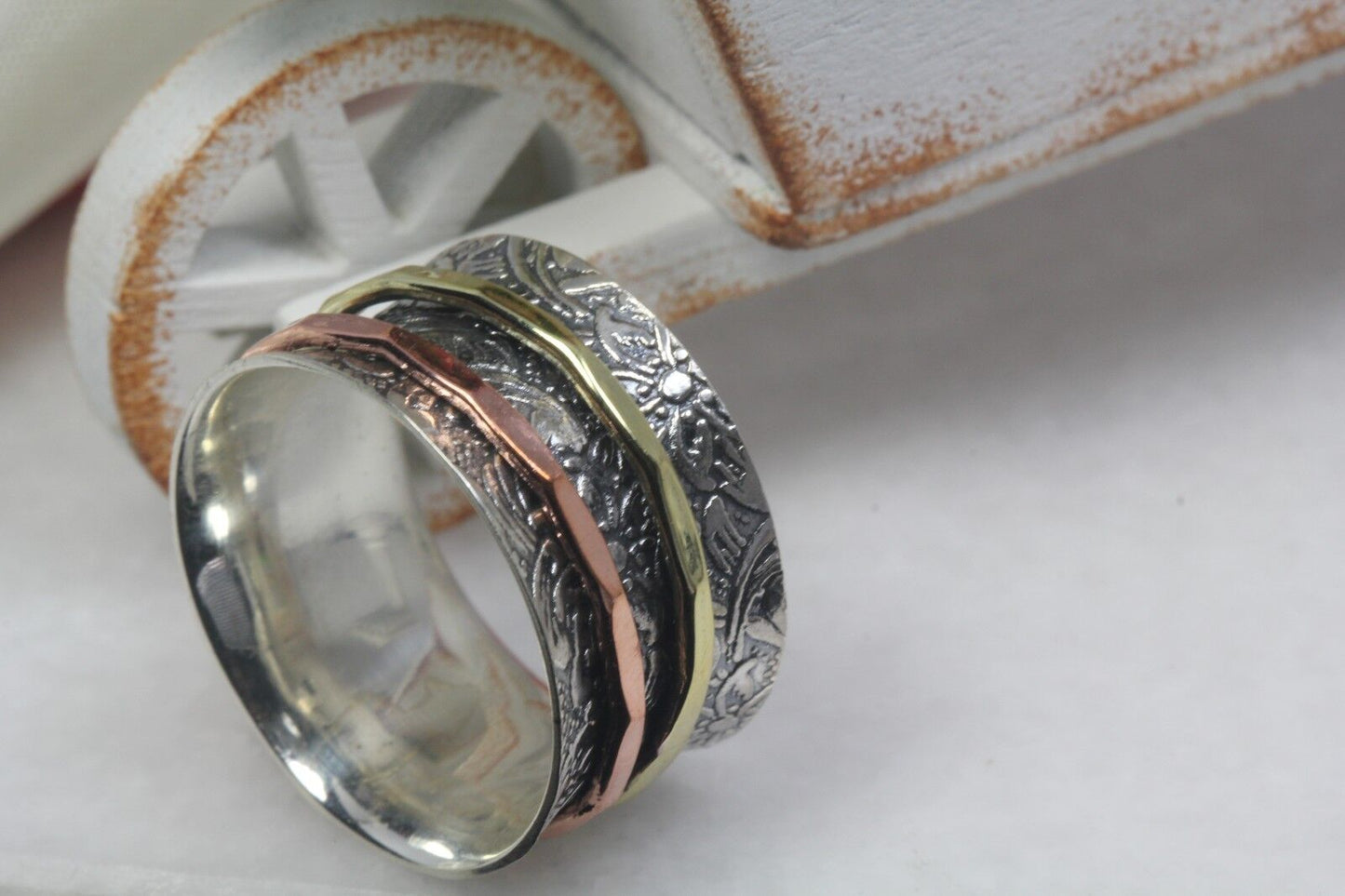 925 Sterling Silver Spinner Ring Rose Gold Spinner Ring Yellow Gold Spinner Ring