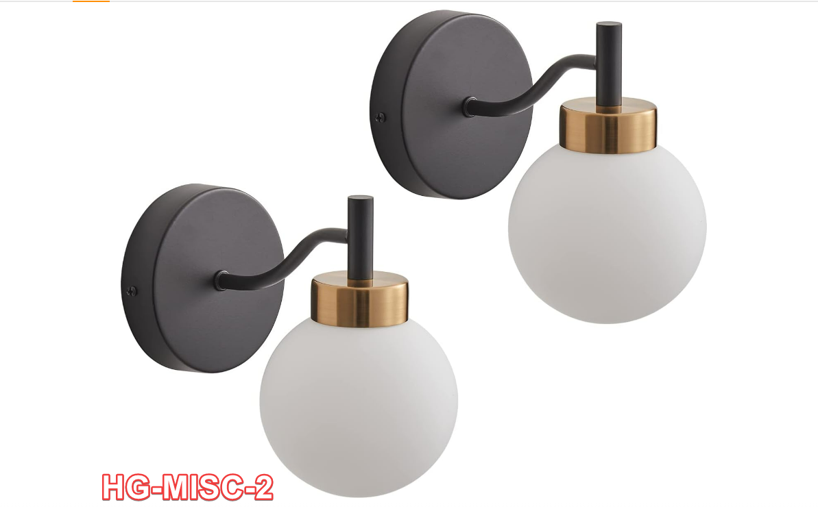 Wall Sconce Light Fixtures for Bathroom, Bedroom Living Room Hallway Set of 2