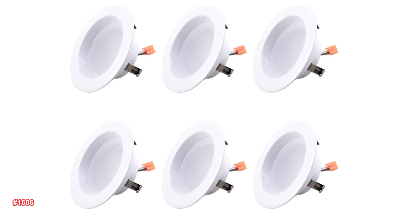 Asencia FG-03891 75 Watt Equivalent 6 inch Downlight Daylight 5000K 35,000 Hour