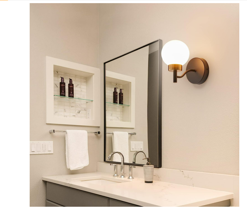 Wall Sconce Light Fixtures for Bathroom, Bedroom Living Room Hallway Set of 2