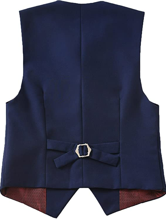 YuanLu 4 Piece Boys' Formal Suit Set with Vest Pants Dress Shirt and Tie Blue 2