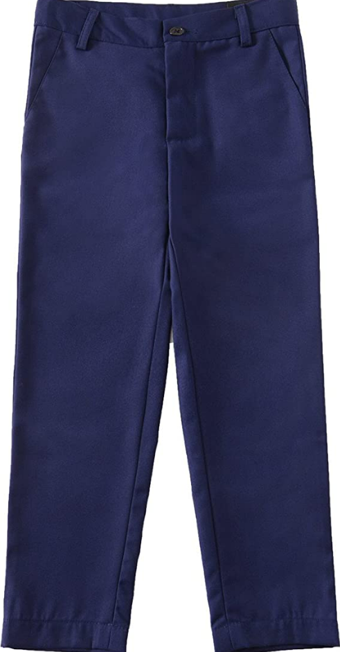 YuanLu 4 Piece Boys' Formal Suit Set with Vest Pants Dress Shirt and Tie Blue 2