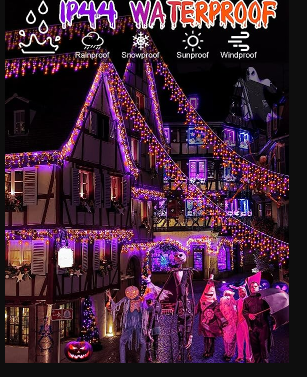 1280 LED Christmas Lights Outdoor Decorations 132ft String Light with 240 Drops
