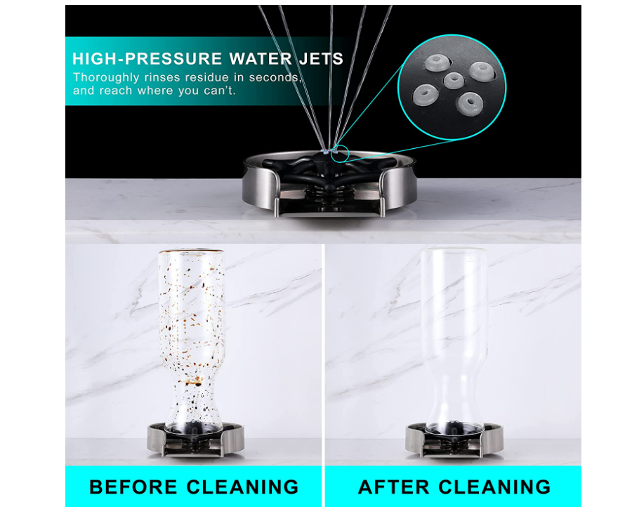 Ultimate Unicorn Automatic Glass Rinser Washer Cleaner Bar Sink Glass Cup Rinser