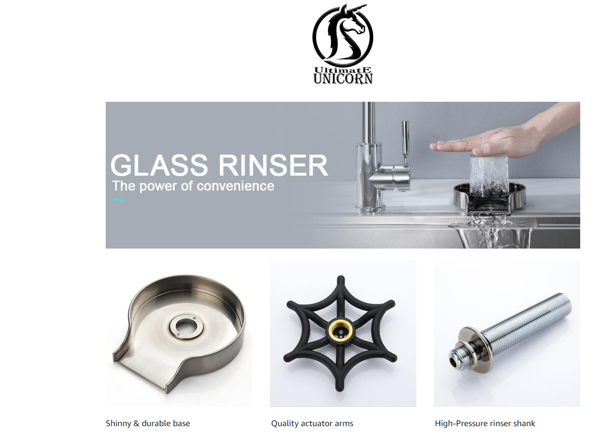 Ultimate Unicorn Automatic Glass Rinser Washer Cleaner Bar Sink Glass Cup Rinser