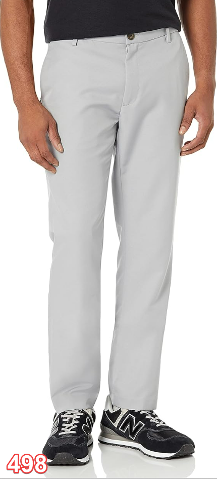 Amazon Essentials Men's Slim-Fit Flat-Front Dress Pant Light Grey 32WX28L