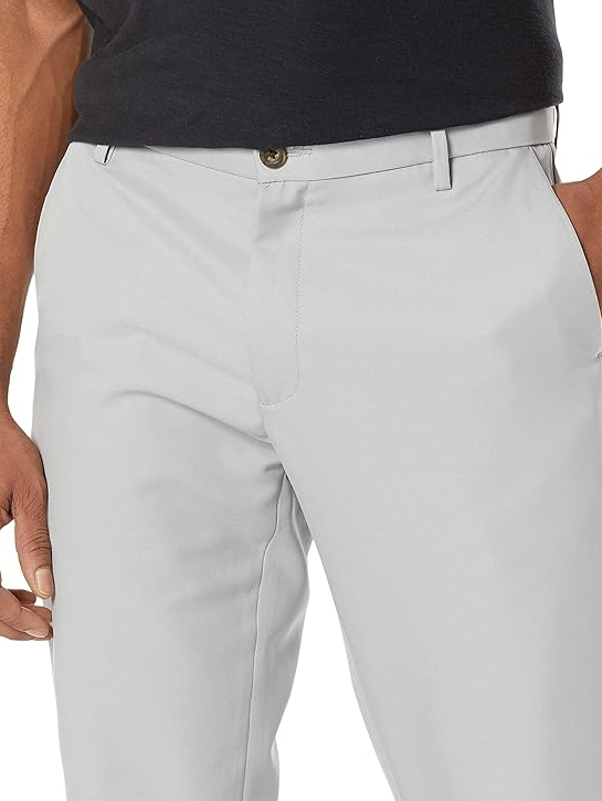 Amazon Essentials Men's Slim-Fit Flat-Front Dress Pant Light Grey 32WX28L