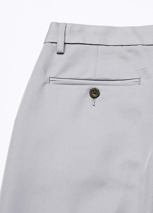 Amazon Essentials Men's Slim-Fit Flat-Front Dress Pant Light Grey 32WX28L