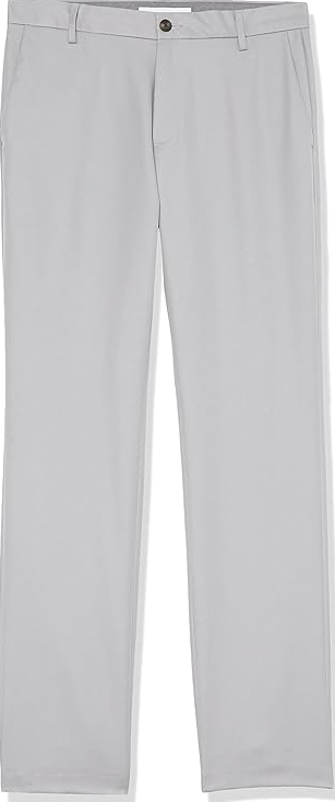 Amazon Essentials Men's Slim-Fit Flat-Front Dress Pant Light Grey 32WX28L