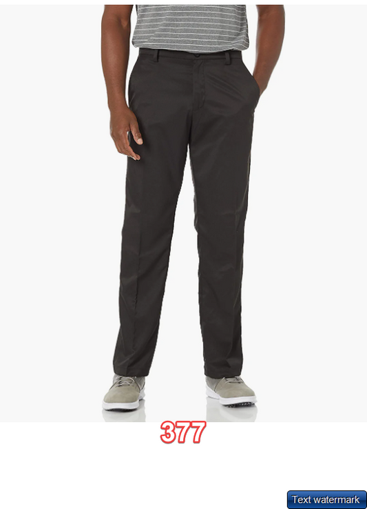 Essentials Men's Classic-Fit Stretch Golf Pant, Black, 34W x 29L