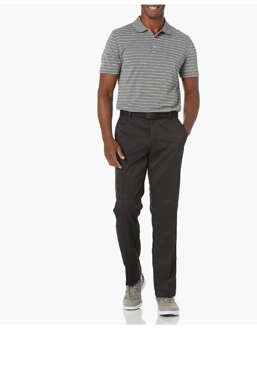 Essentials Men's Classic-Fit Stretch Golf Pant, Black, 34W x 29L