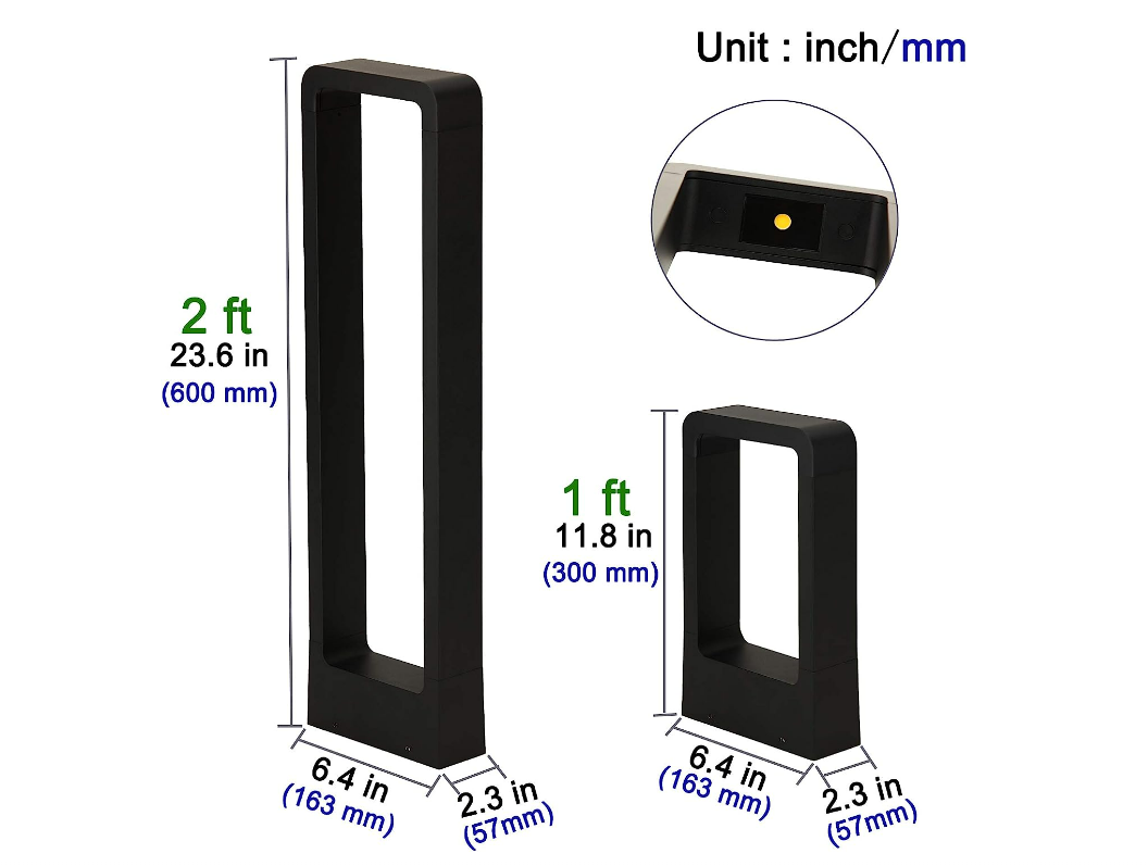 CNBRIGHTER LED Landscape Path Lights,10W 110V-220V,Orient Gate Waterproof 1 ft