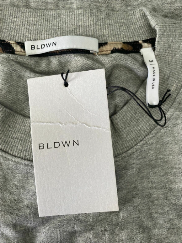 BLDWN Women's Shirt Dress Gray Leah Crewneck Short Sleeve T-shirt Dress Size L