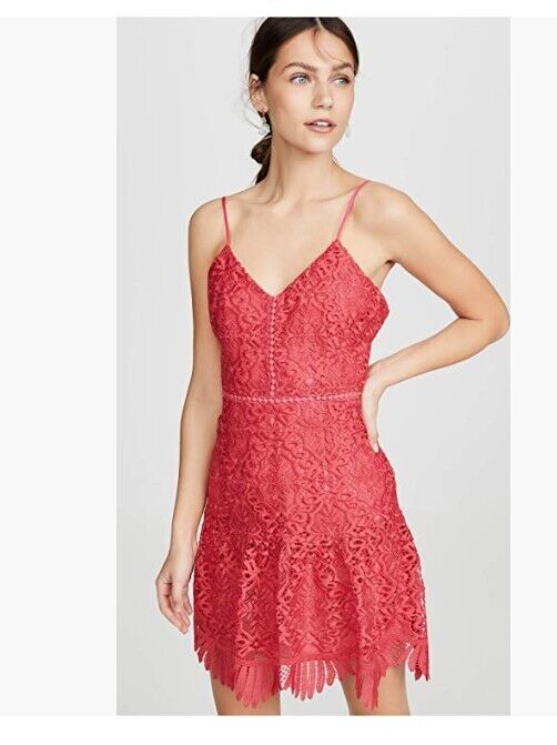 BB DAKOTA Women's Dress Party Has Arrived Scalloped Lace Dress Mini Dress Glow 4