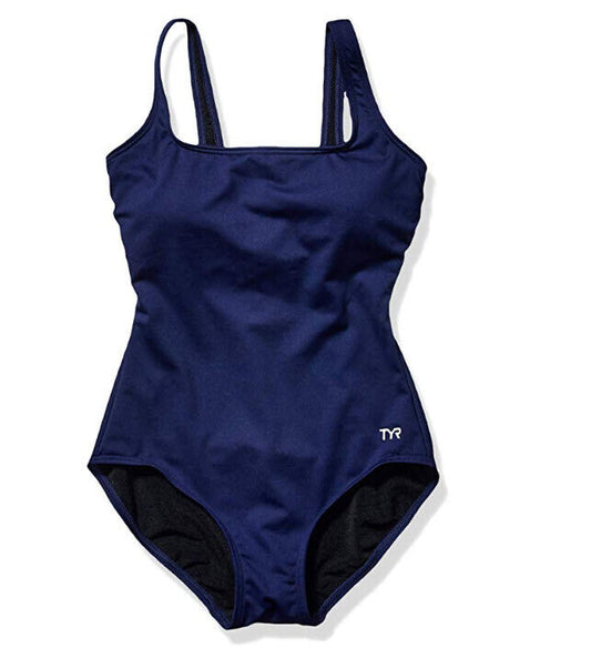 TYR Women's Solids Aqua Controlfit Swimwear Swimsuit Sz 24