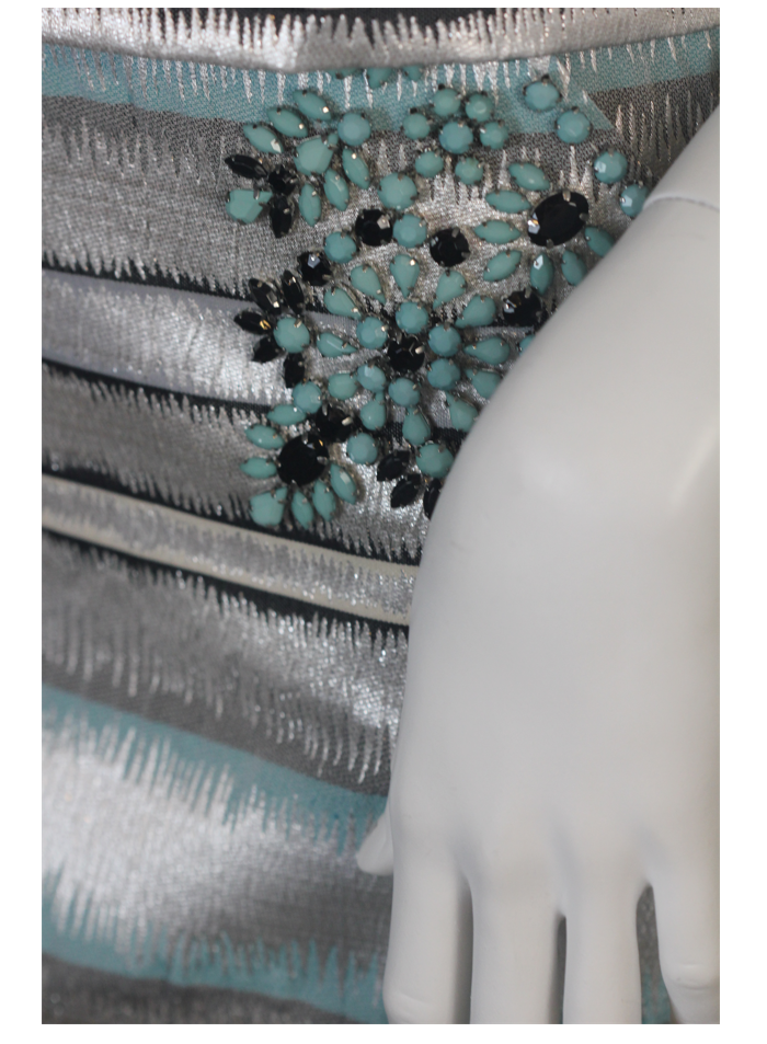 Black-Collection Prom Party Evening Embellished Turquoise 2 pc Women's Dress L