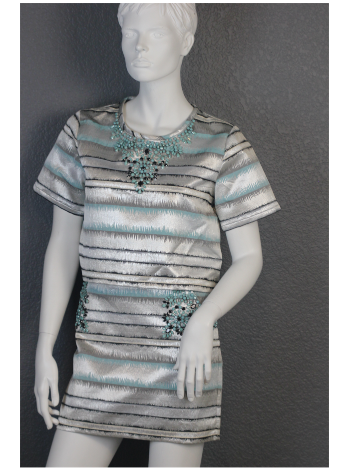 Black-Collection Prom Party Evening Embellished Turquoise 2 pc Women's Dress L
