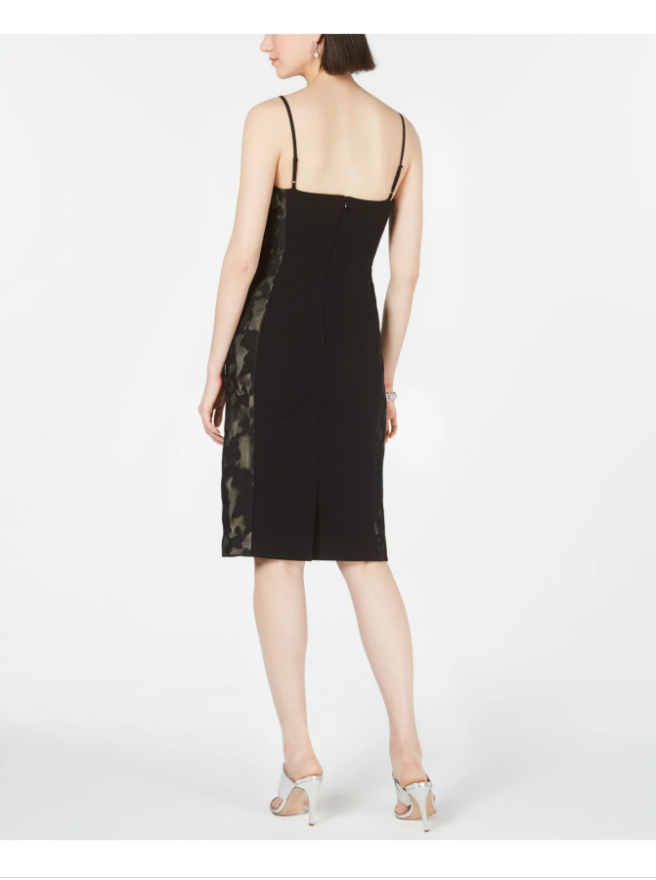 VINCE CAMUTO Women's Dress Sleeveless Knee Length Body Con Cocktail Dress Blk 4