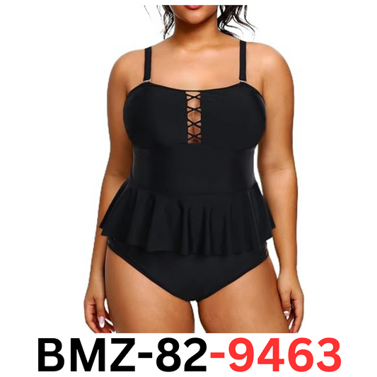 Yonique Plus Size Swimsuit Women Tummy Control Two Piece Bathing Suits Tops, 18W