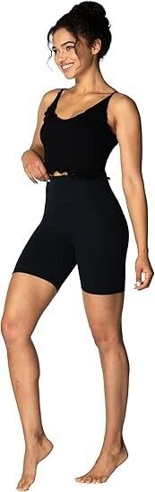 Sunzel Women's Biker Gym Shorts Hidden Butt Scrunch High Waisted Butt Lift, 6" S