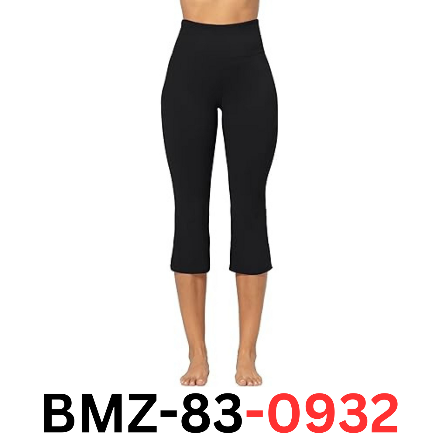 Sunzel Butterflycra High Waist Mini Flared Yoga Leggings for Women, 34" Black XS
