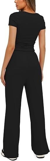 Darong Women Two Piece Outfits Lounge Tracksuit Sets~ Pullover Tops and Pants, L