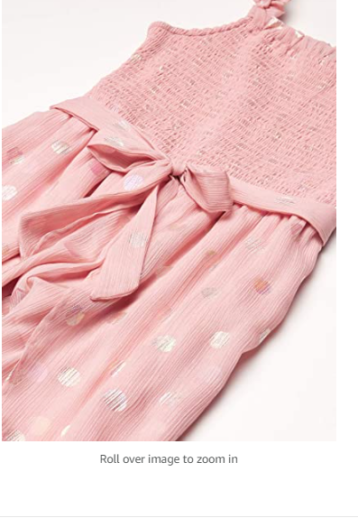 Amy Byer Girls' Sleeveless Flounce Jumpsuit, Blush, 12