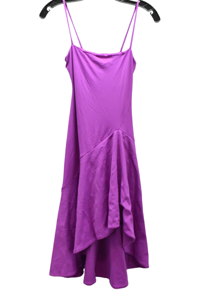 Susana Monaco  Dress Women's Dress Thin Strap Angled Ruffle Dress Size S Malbec