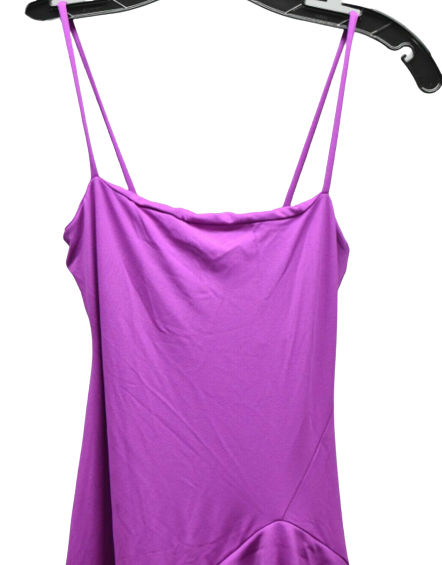 Susana Monaco  Dress Women's Dress Thin Strap Angled Ruffle Dress Size S Malbec