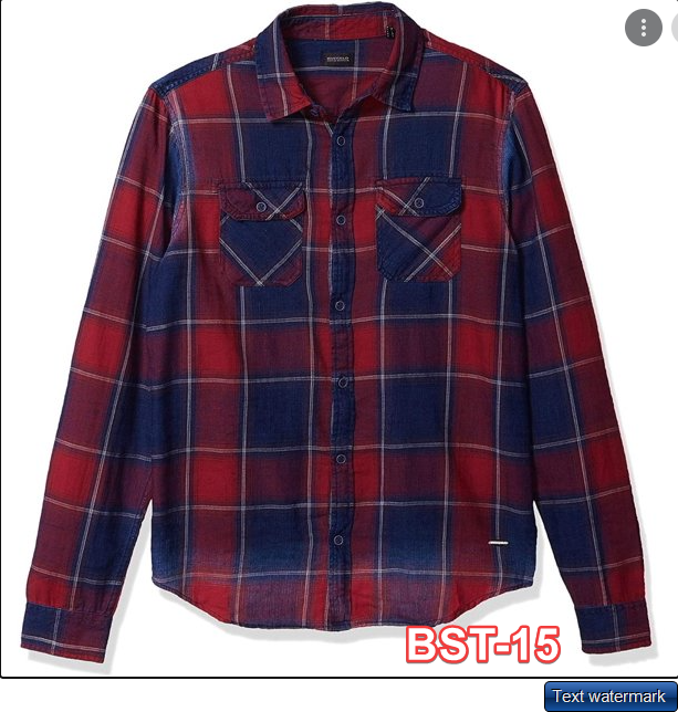Buffalo David Bitton mens sidope shirt biking red L