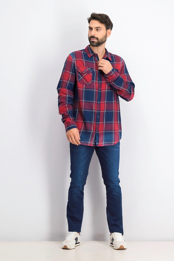 Buffalo David Bitton mens sidope shirt biking red L
